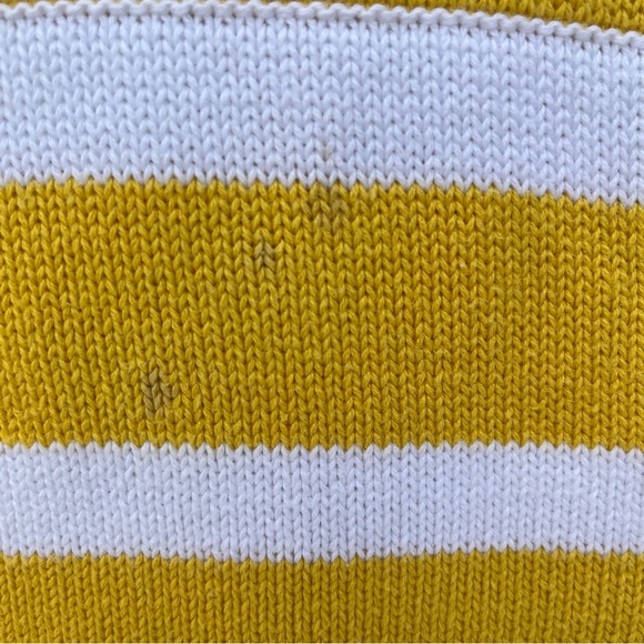 Lauren Ralph LAUREN JEANS CO Women Striped Sweater White Yellow - Picture 3 of 4